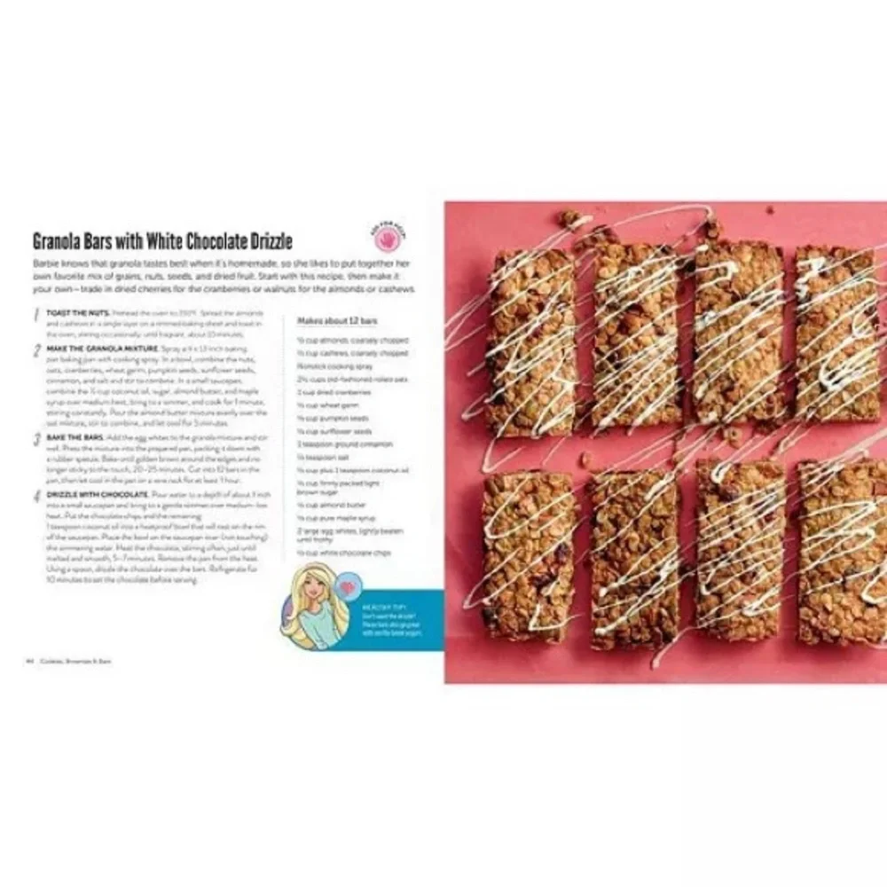 Barbie Bakes! Hardcover Kids Cookbook | 50+ Recipes | 128 Pages NEW